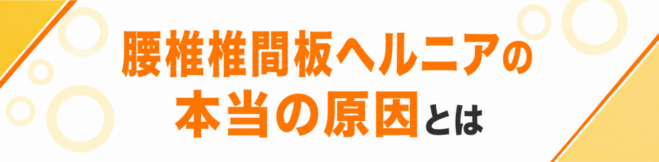 腰椎椎間板ヘルニアの本当の原因とは